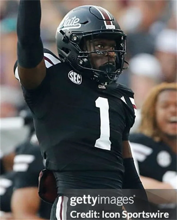Mississippi State Bulldogs #1 KELLEY JONES 2025 Black Football Game Jersey