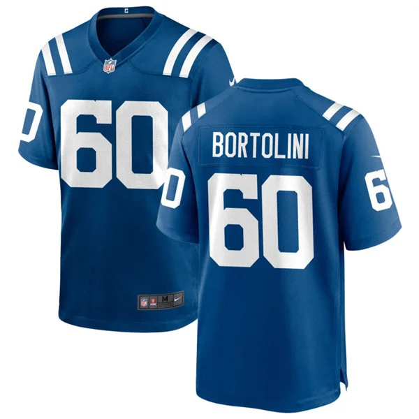 Mens Indianapolis Colts #60 Tanor Bortolini  Nike Royal F.U.S.E.Vapor Limited Player Jersey