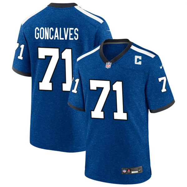 Mens Indianapolis Colts #71 Matt Goncalves  Royal Indiana Nights Alternate Vapor F.U.S.E. Limited Jersey