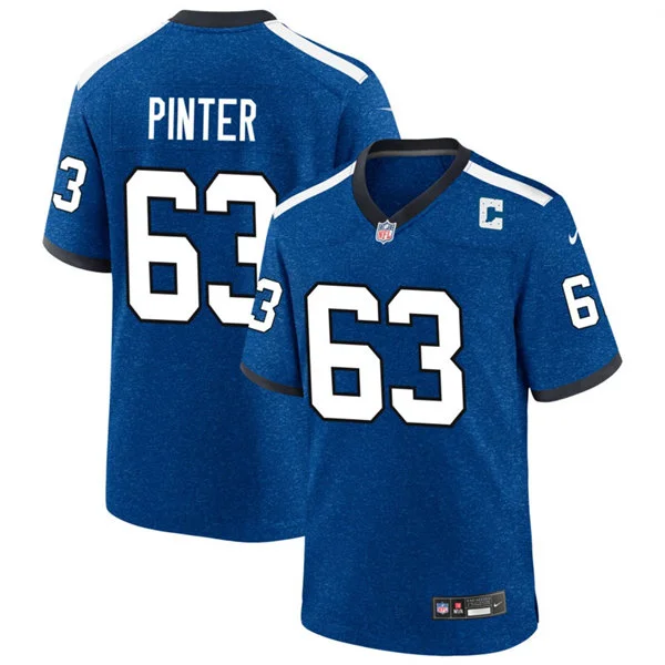 Mens Indianapolis Colts #63 Danny Pinter Royal Indiana Nights Alternate Vapor F.U.S.E. Limited Jersey