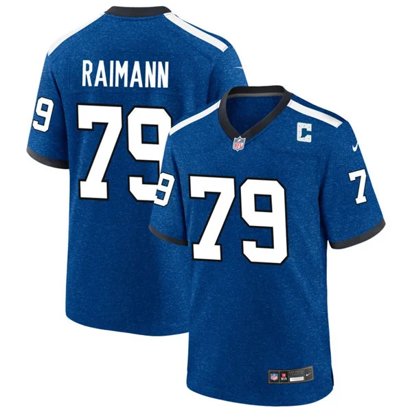 Mens Indianapolis Colts #79 Bernhard Raimann Royal Indiana Nights Alternate Vapor F.U.S.E. Limited Jersey