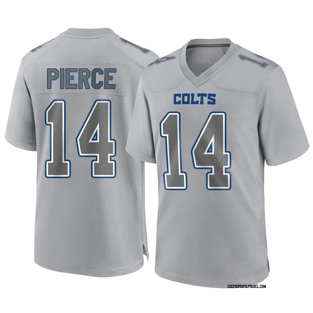 Mens Indianapolis Colts #14 Alec Pierce Gray Atmosphere Fashion Game Jersey