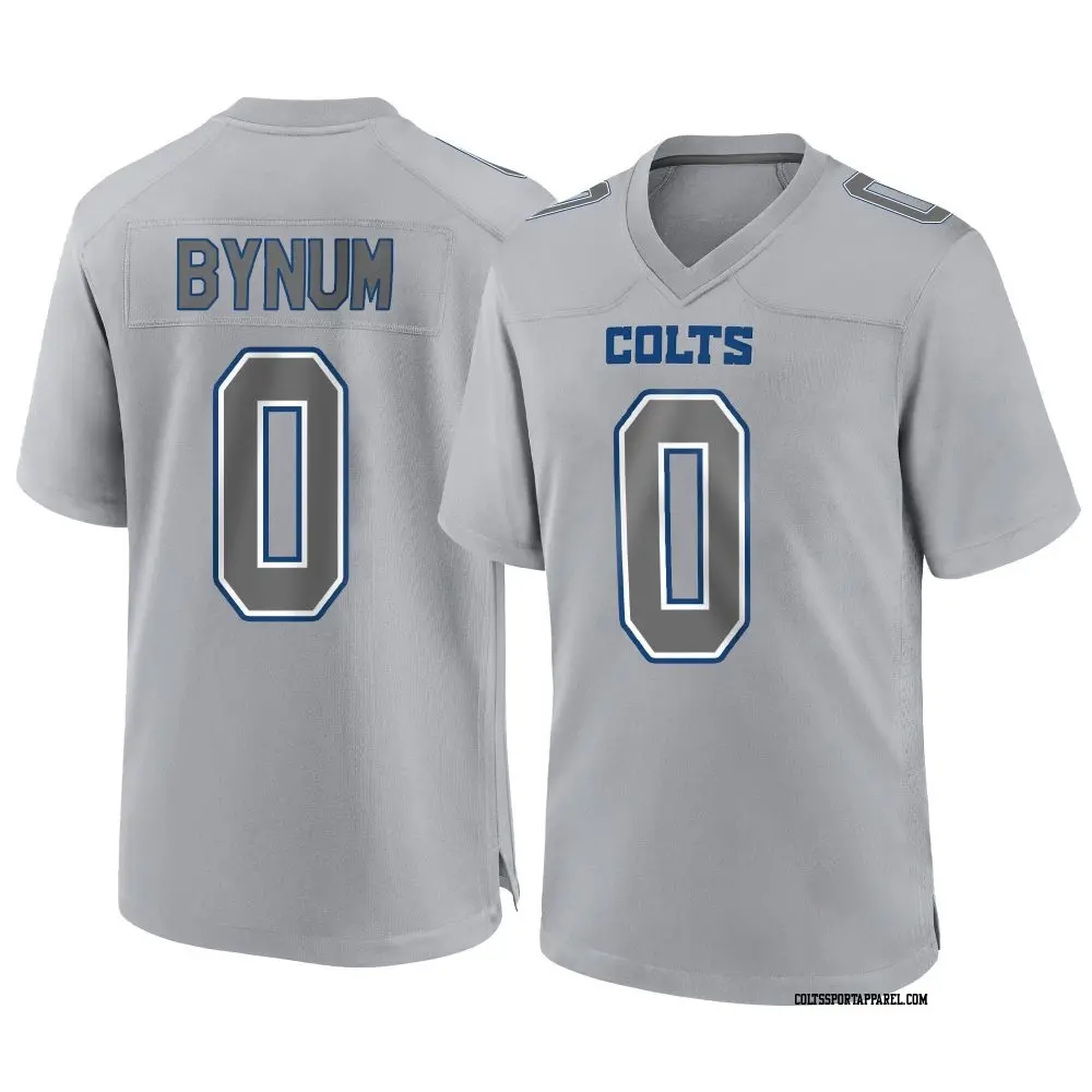 Mens Indianapolis Colts #0 Camryn Bynum Gray Atmosphere Fashion Game Jersey