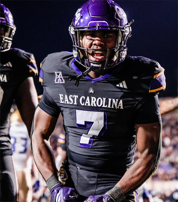 East Carolina Pirates #7 London Montgomery 2025 Black Football Game Jersey