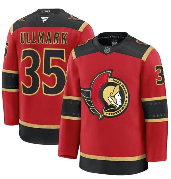 Men's Ottawa Senators #35 Linus Ullmark Fanatics 2025 Red Alternate Premium Jersey