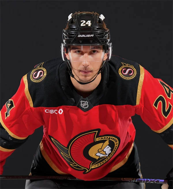 Men's Ottawa Senators #24 Dylan Cozens Fanatics 2025 Red Alternate Premium Jersey