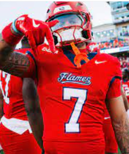 Liberty Flames #7 Michael Merdinger Nike 2025 Red College Football Jersey