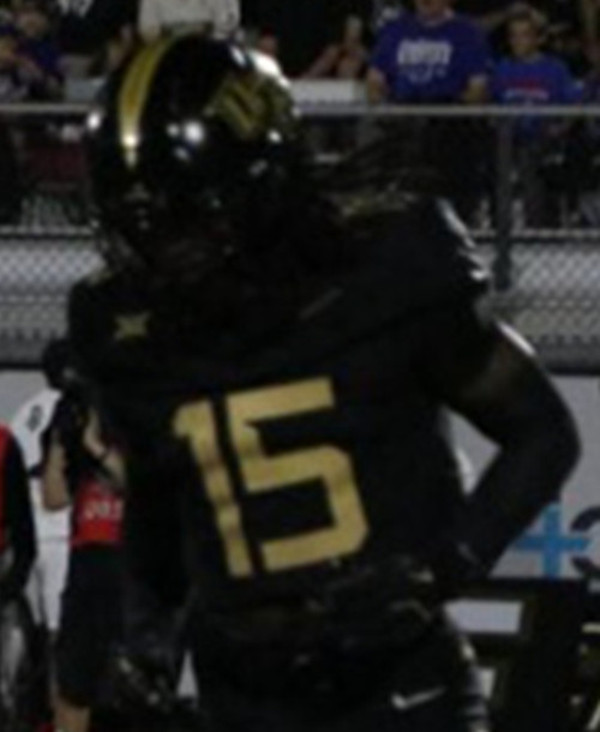 UCF Knights #15 Jyaire Brown Plumlee Nike Black Gold Away 2022 College Football Game Jersey