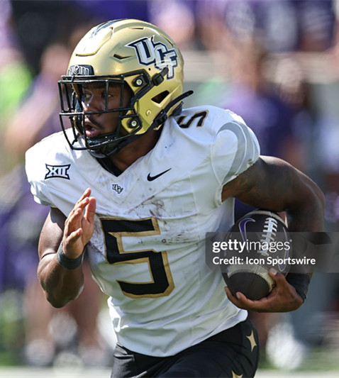 UCF Knights #5  Jaden Nixon Plumlee Nike White Black Away 2022 College Football Game Jersey