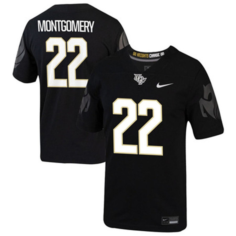 UCF Knights #22 Myles Montgomery Plumlee Nike Black White  Alternate 2022 College Football Game Jersey