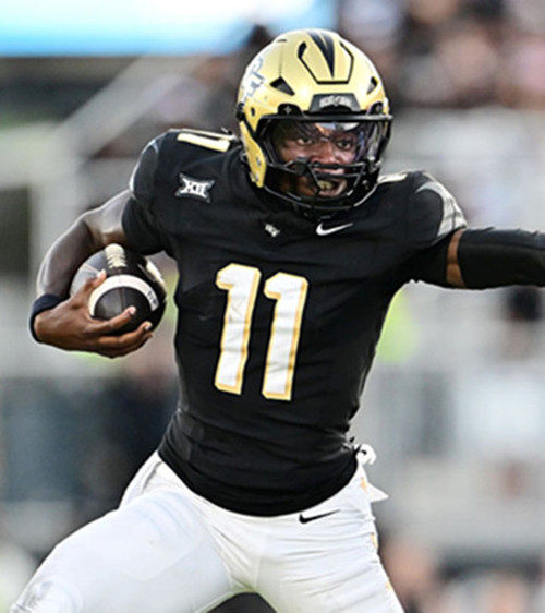 UCF Knights #11  Jacurri Brown Plumlee Nike Black White Away 2022 College Football Game Jersey