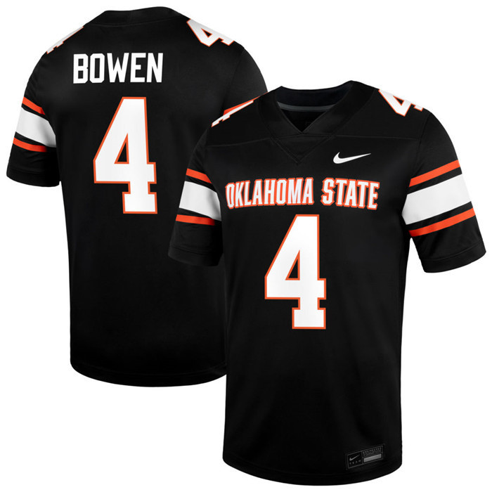Oklahoma State Cowboys #4 Banks Bowen  Nike  2025 Black College Football Jersey