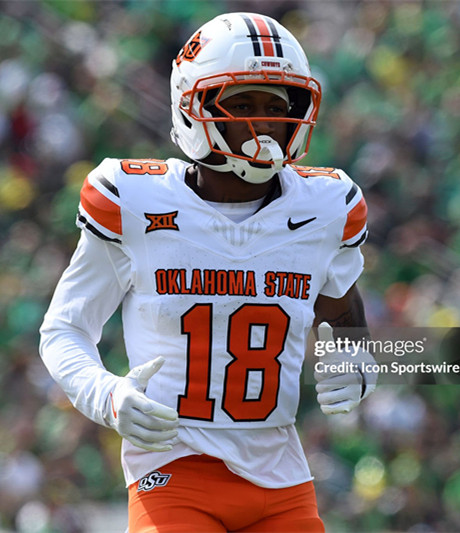 Oklahoma State Cowboys #18 Sam Jackson V   Nike  2025 White College Football Jersey