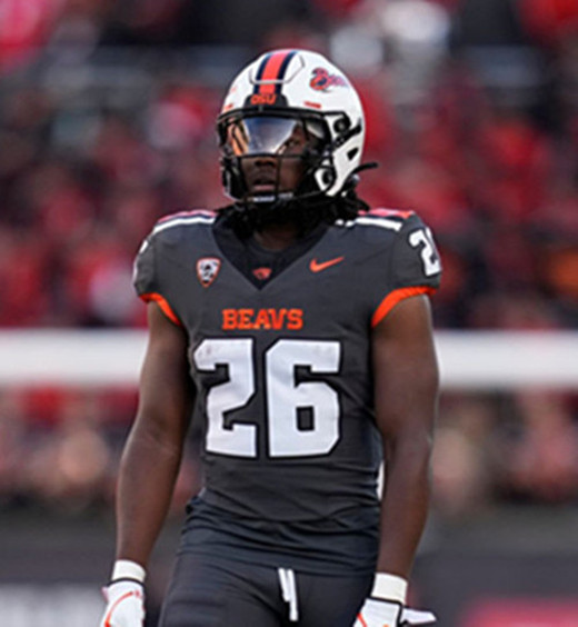 Oregon State Beavers #26  Salahadin Allah Dark Black College Football Game Jersey