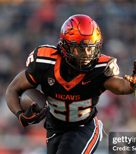 Oregon State Beavers #26  Salahadin Allah Black College Football Game Jersey