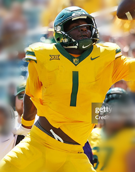 Baylor Bears #1 Michael Trigg 2025 Gold College Football Jersey