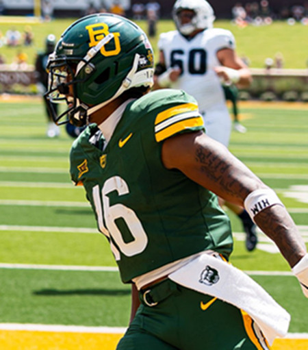 Baylor Bears #16 Kobe Prentice 2025 Green College Football Jersey