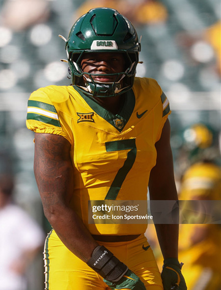 Baylor Bears #7 Bryson Washington 2025 Gold College Football Jersey