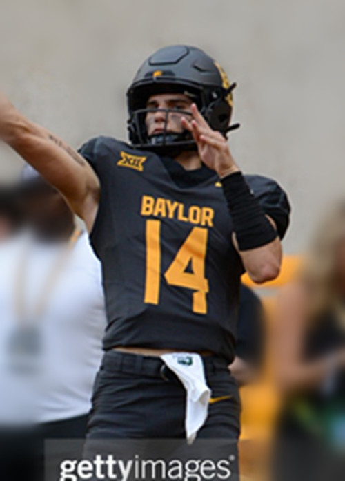 Baylor Bears #14 Nate Bennett 2024 Anthracite College Football Jersey