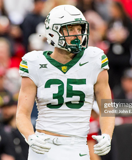 Baylor Bears #35 Dawson Pendergrass 2025 White College Football Jersey