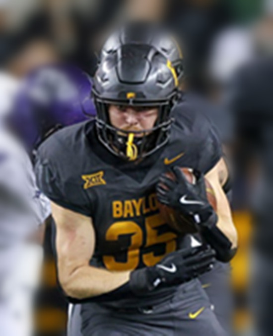 Baylor Bears #35 Dawson Pendergrass 2024 Anthracite College Football Jersey