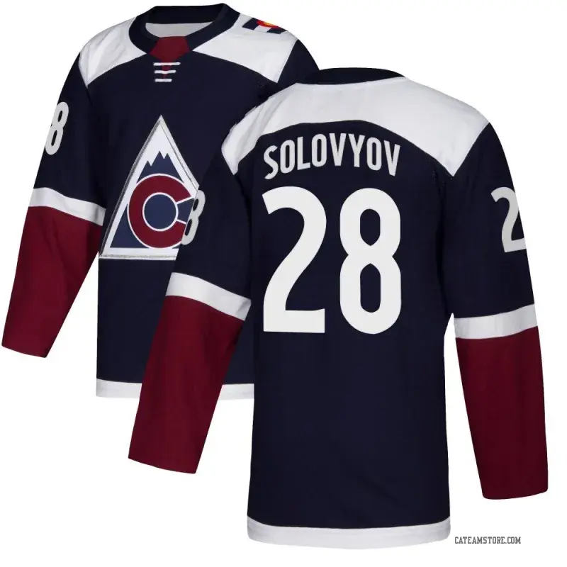Men's Colorado Avalanche #28 Ilya Solovyov Fanatics Navy Alternate Premium Player Jersey