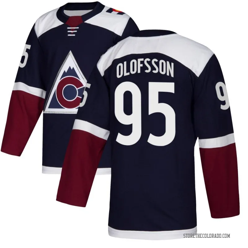 Men's Colorado Avalanche #95 Victor Olofsson Fanatics Navy Alternate Premium Player Jersey