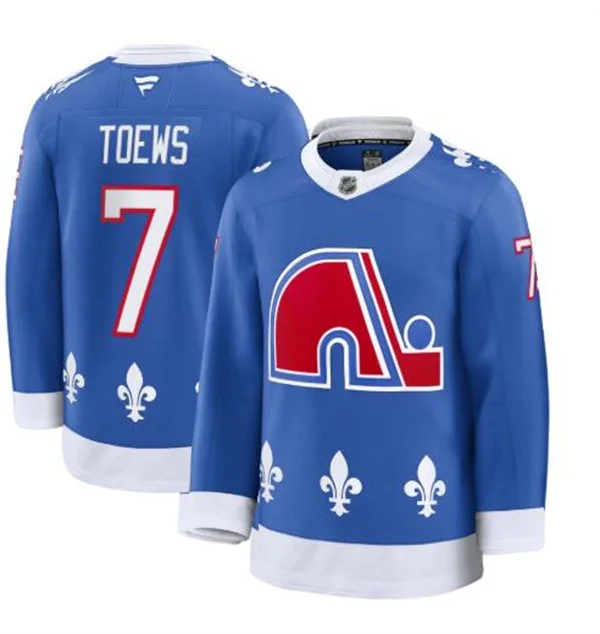Men's Colorado Avalanche #7 Devon Toews Fanatics Blue Heritage Premium Jersey