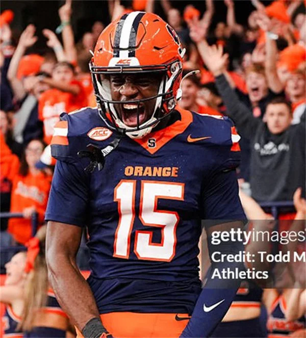 Syracuse Orange #15 DARRELL GILL JR. Navy College Football Game Jersey