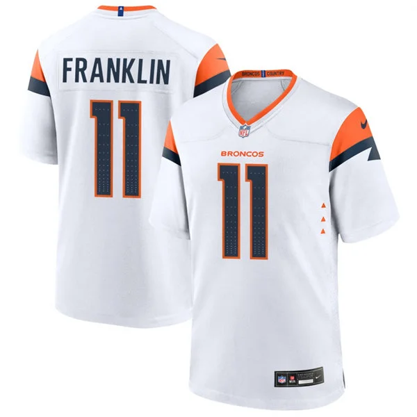 Mens Denver Broncos #11 Troy Franklin Nike White Vapor F.U.S.E. Limited Player Jersey