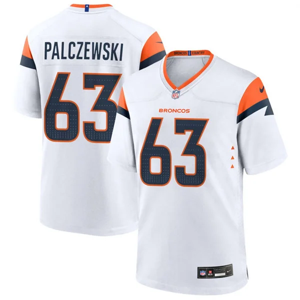 Mens Denver Broncos #63 Alex Palczewski Nike White Vapor F.U.S.E. Limited Player Jersey