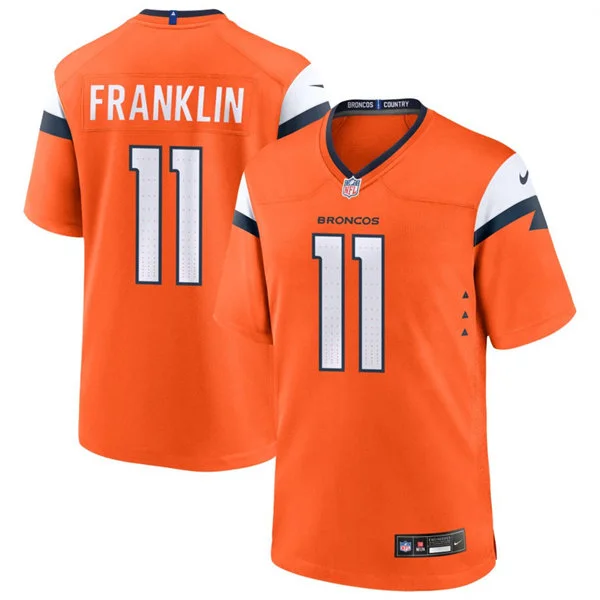 Mens Denver Broncos #11 Troy Franklin Nike Orange Vapor F.U.S.E. Limited Player Jersey
