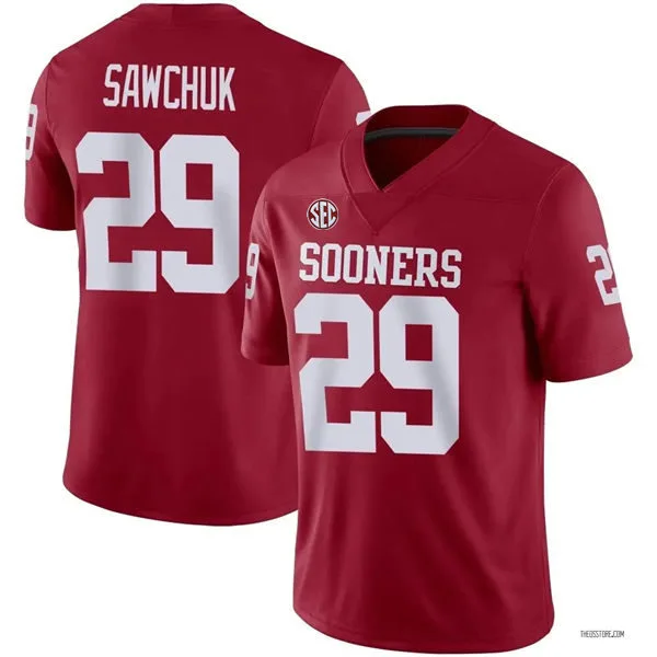 Oklahoma Sooners #29 Gabe Sawchuk 2025 SEC Crimson Football Game Jersey