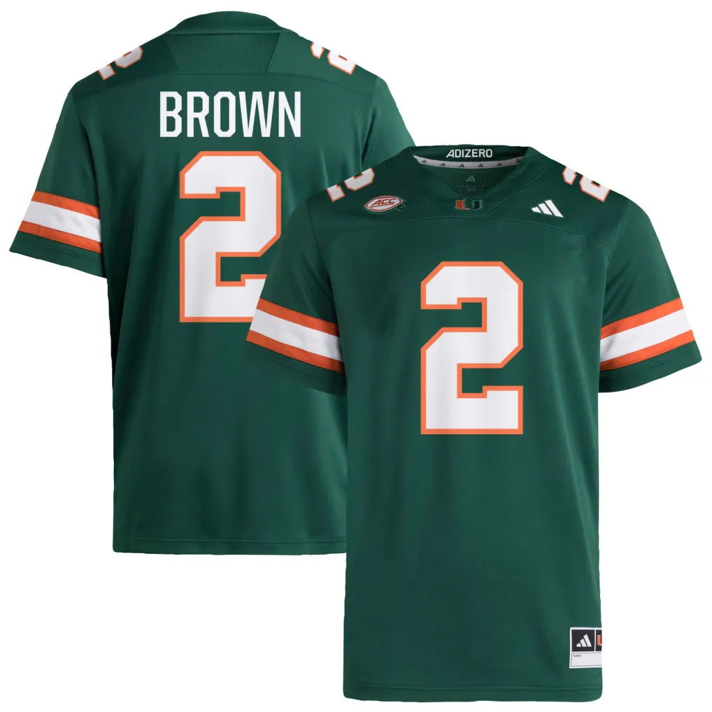 Miami Hurricanes #2 Damari Brown 2025 Green College Football Game Jersey
