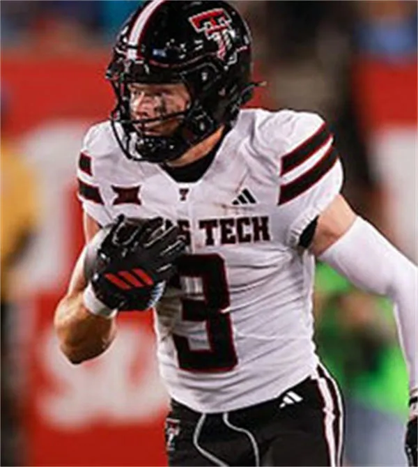 Texas Tech Red Raiders #3 Coy Eakin 2025 White Football Game Jersey