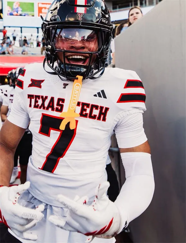 Texas Tech Red Raiders #7 Terrance Carter Jr. 2025 White Football Game Jersey