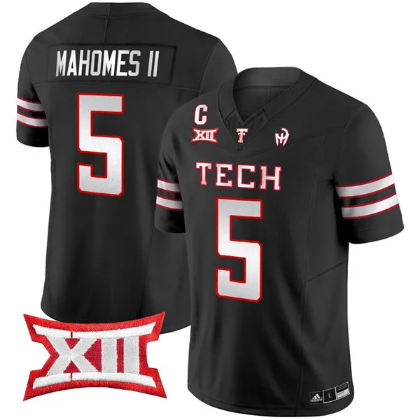 Texas Tech Red Raiders #5 Patrick Mahomes II 2025 Black Football Game Jersey