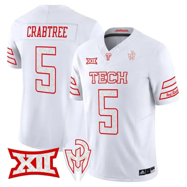 Texas Tech Red Raiders #5 Michael Crabtree  White GalvanICED Alternate Football Jersey