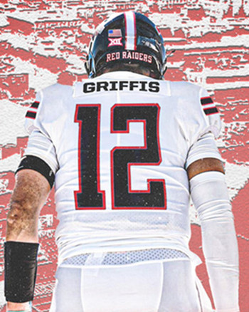 Texas Tech Red Raiders #12 Mitch Griffis 2025 White Football Game Jersey