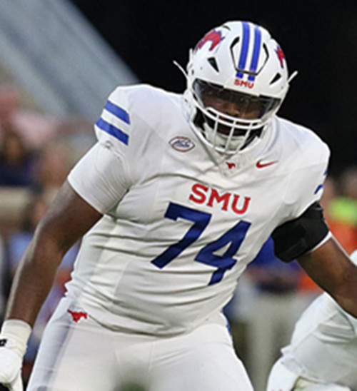 SMU Mustangs #74 Andrew Chamblee 2025 White Football Game Jersey