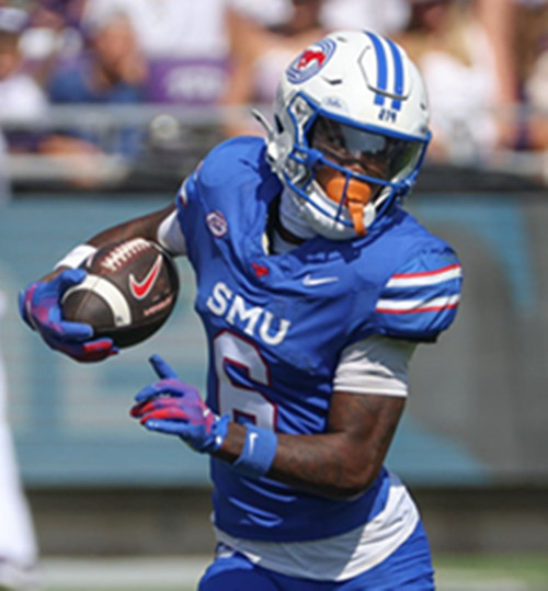 SMU Mustangs #6 Chris Johnson Jr. 2025 Royal Football Game Jersey