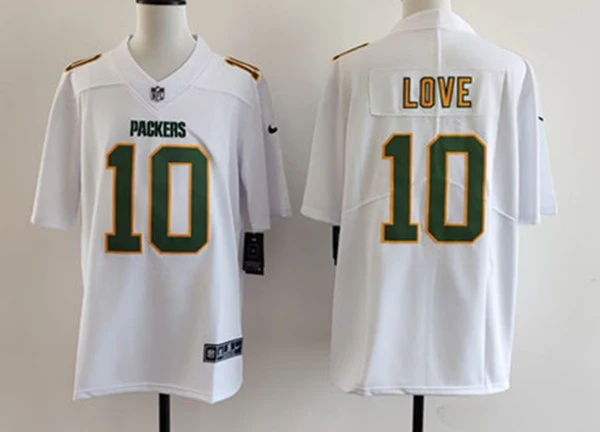 Mens Green Bay Packers #10 Jordan Love Nike Tundra White Fashion Game Jersey