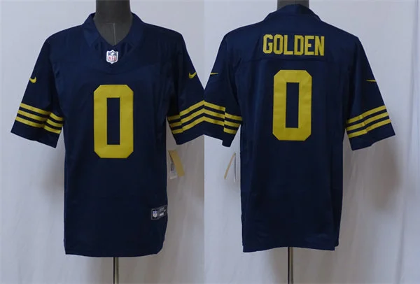 Mens Green Bay Packers #0 Matthew Golden Nike Navy The 1923 Classic Game Jersey