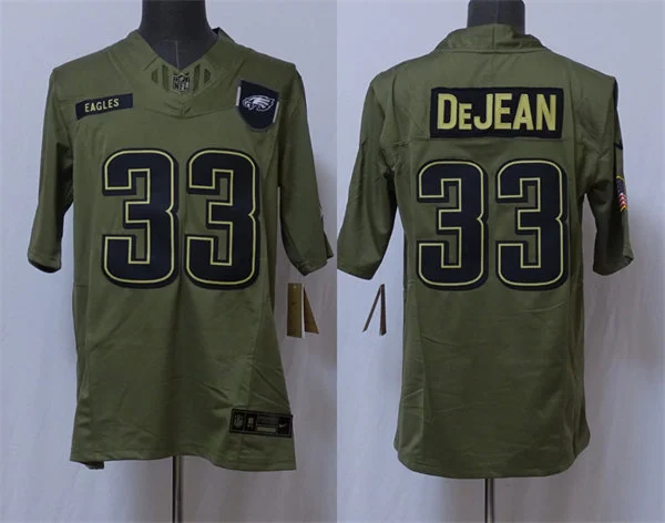 Mens Philadelphia Eagles #33 Cooper DeJean Nike 2025 Salute to Service Limited Jersey - Olive