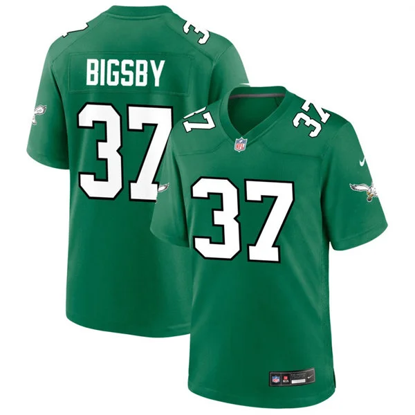Mens Philadelphia Eagles #37 Tank Bigsby Nike Kelly Green Retro F.U.S.E. Vapor Limited Jersey