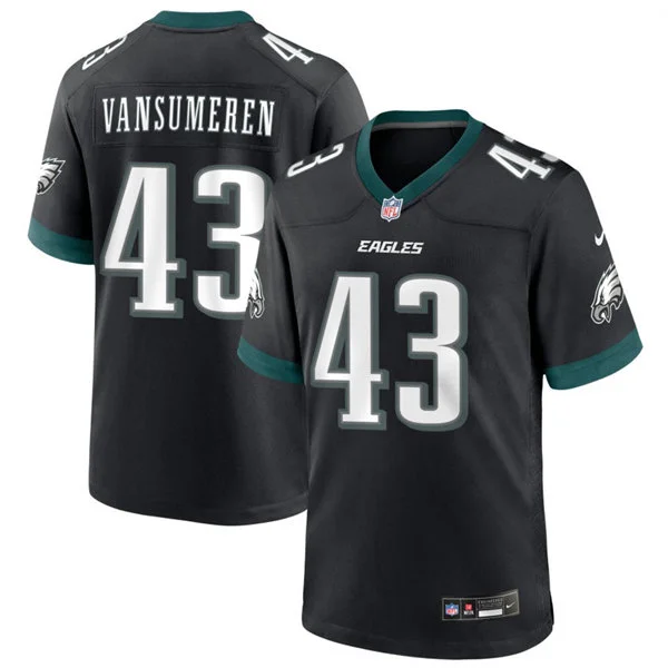 Mens Philadelphia Eagles #43 Ben VanSumeren Nike Black Alternate F.U.S.E. Vapor Limited Jersey
