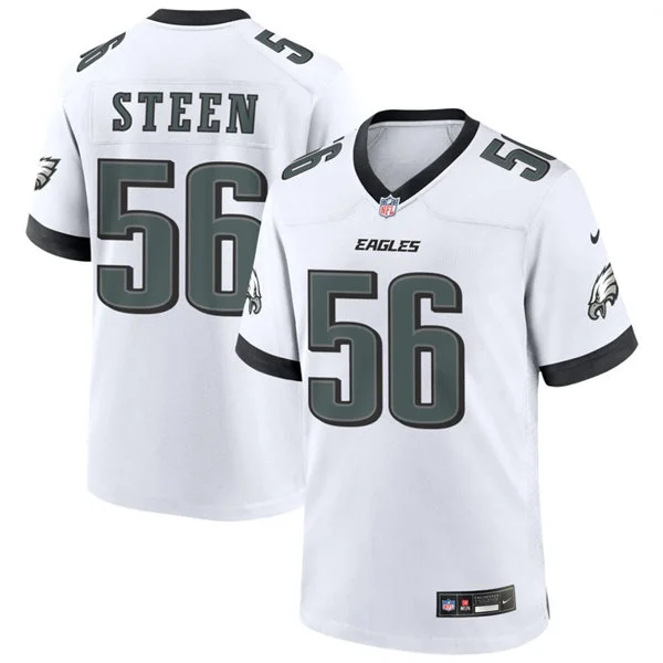 Mens Philadelphia Eagles #56 Tyler Steen Nike White F.U.S.E. Vapor Limited Jersey
