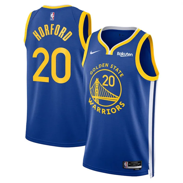 Mens Golden State Warriors #20 Al Horford Royal Icon Edition Swingman Jersey