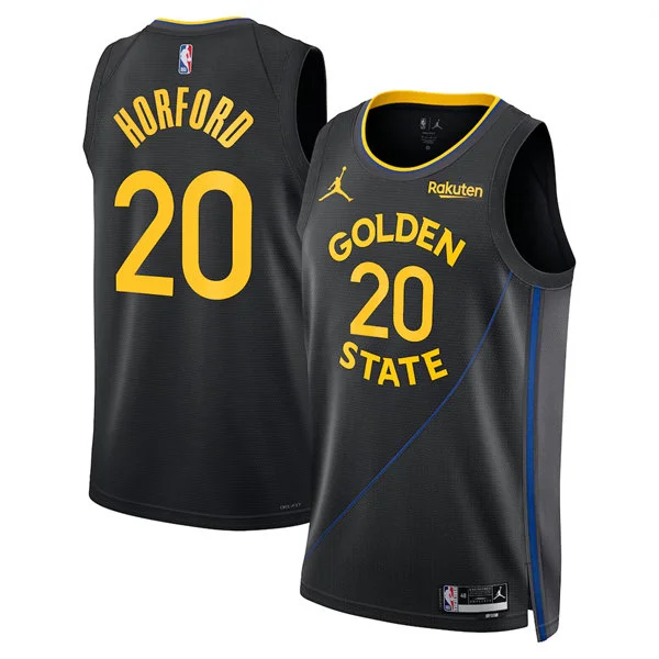 Mens Golden State Warriors #20 Al Horford Black Statement Edition Swingman Jersey