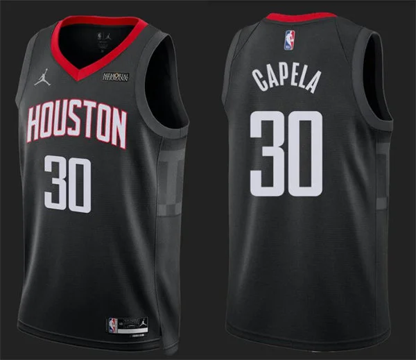 Mens Houston Rockets #30 Clint Capela Black Statement Edition Swingman Jersey